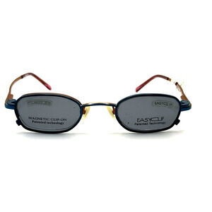 EASY CLIP S2438 BLUE/ORANGE/RED EYEGLASSES SUNGLASSES FRAMES 42-23-135